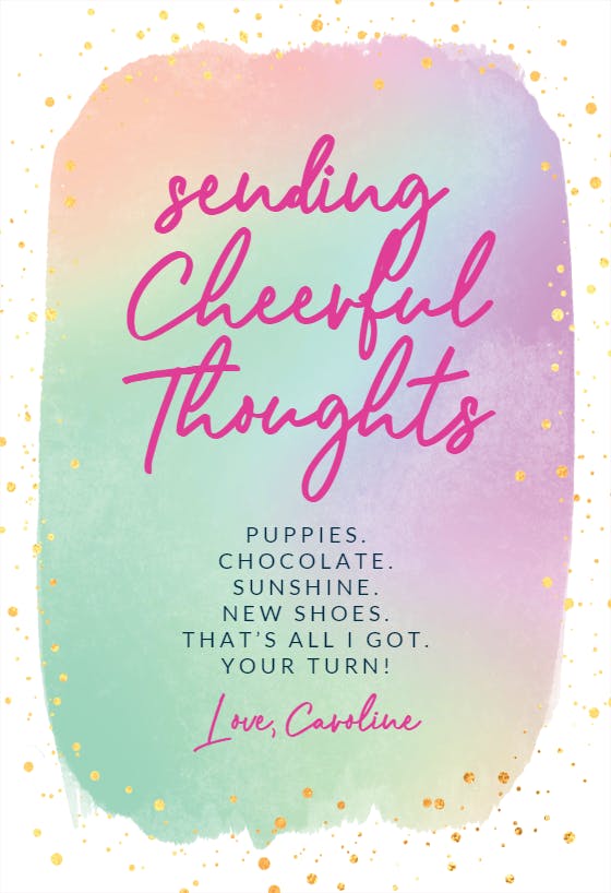 Pretty puddle - cheer up card