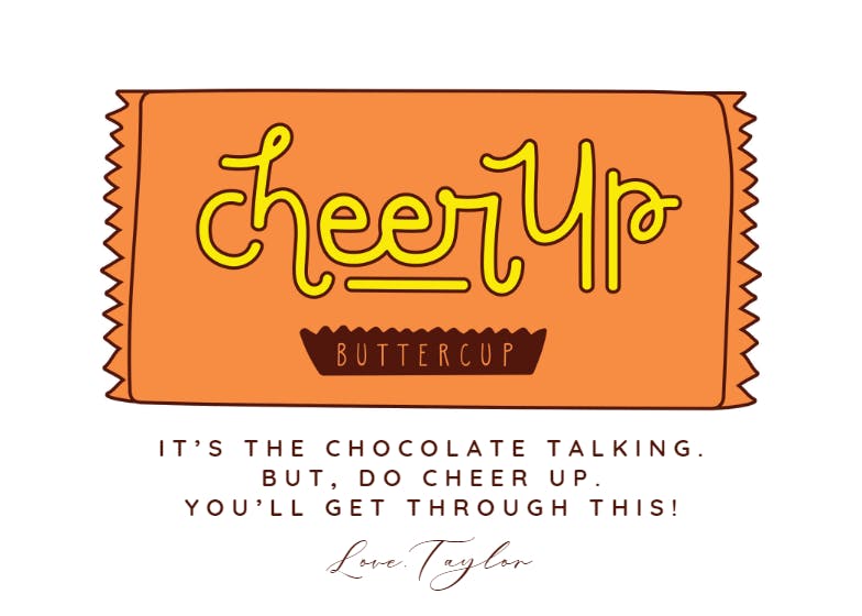 Sweet encouragement - cheer up card