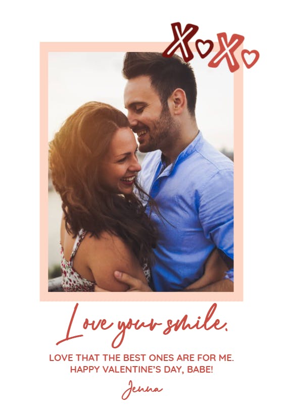 Captured smiles -  tarjeta de san valentín