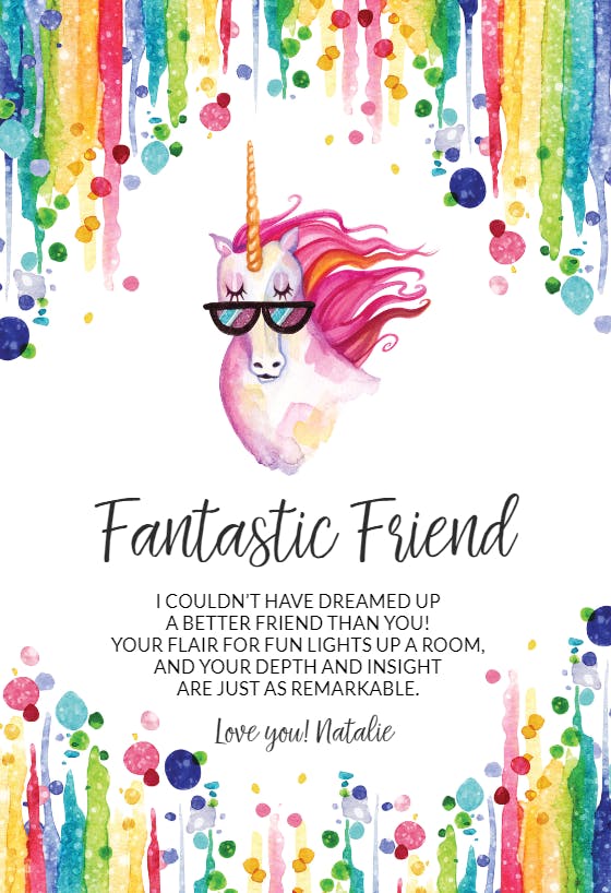 Cool shades - friendship card