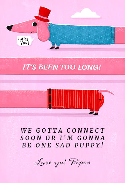 Dapper Doxie - Friendship Card