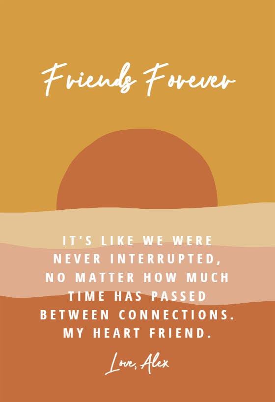 Day after day - friendship card
