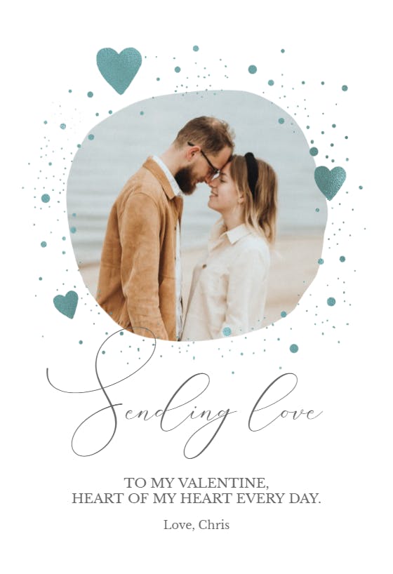Freeform frame - valentine's day card