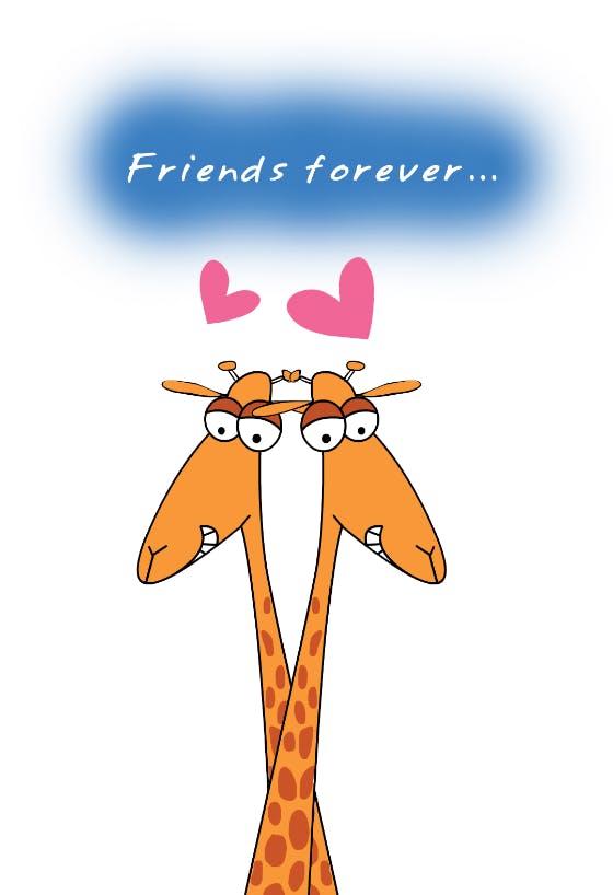 Friends forever -  tarjeta de pensamientos y sentimientos