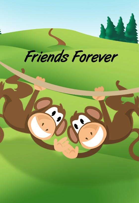 Friends forever - thinking of you card