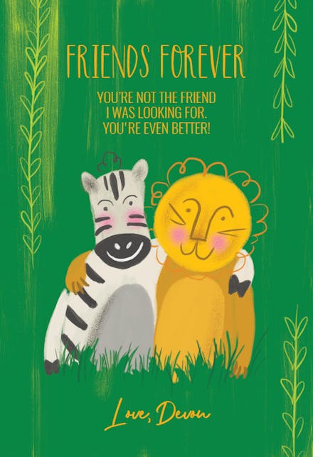 Furever Friends - Friendship Card