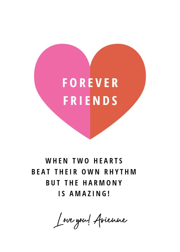 Heart to heart - friendship card