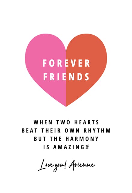 Heart to Heart - Friendship Card
