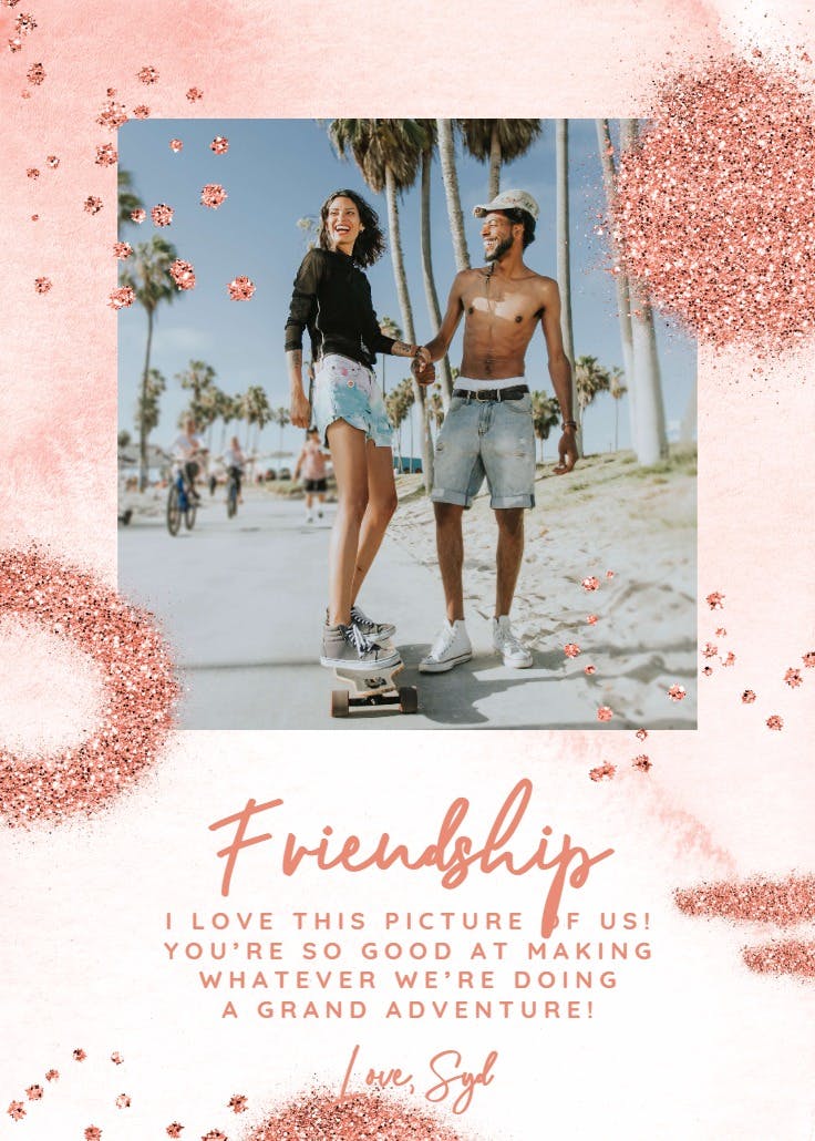 In the pink - tarjeta de amistad