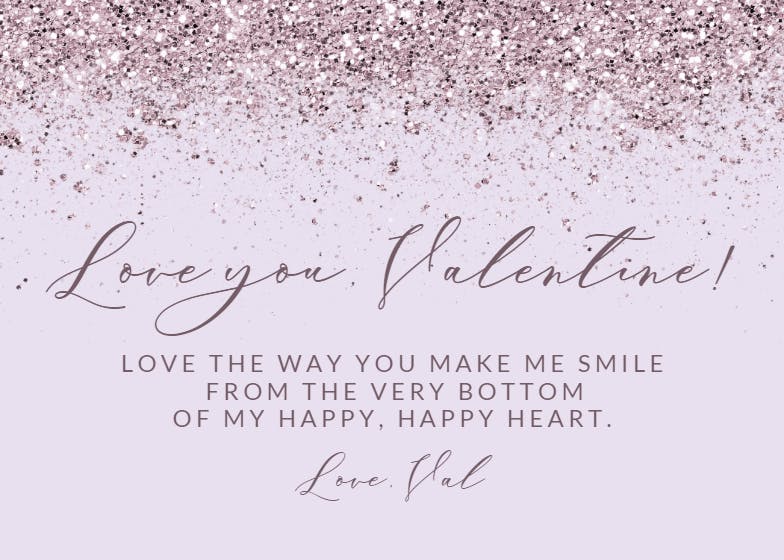 Love sparkles -  tarjeta de san valentín