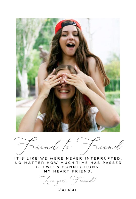Picture this - friendship card