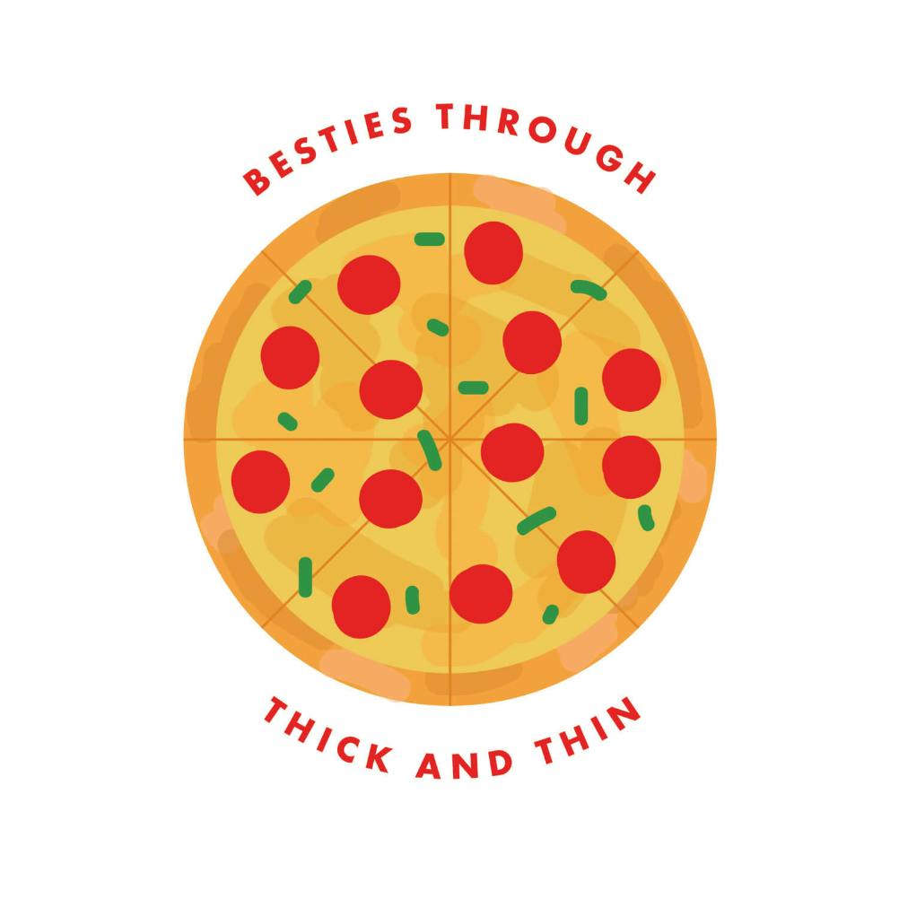 Pizza pals - friendship card