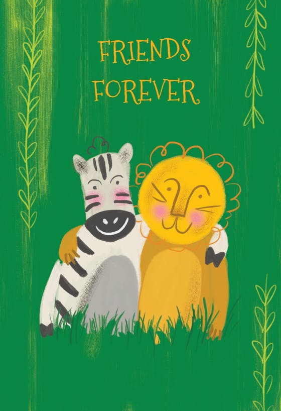 Safari - friendship card