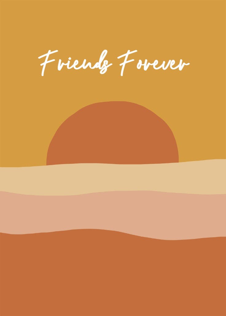 Sun - friendship card