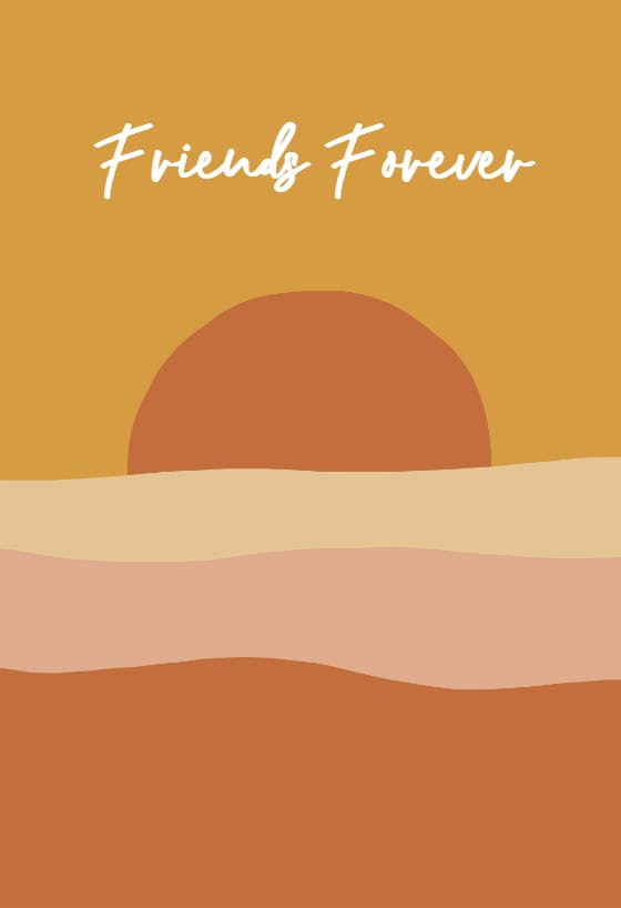 Sun - friendship card