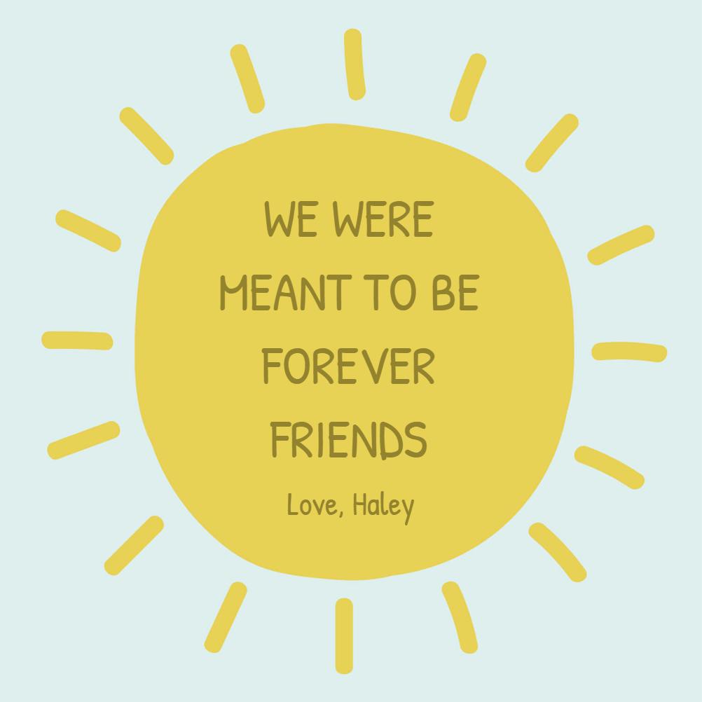 Sunny day - friendship card