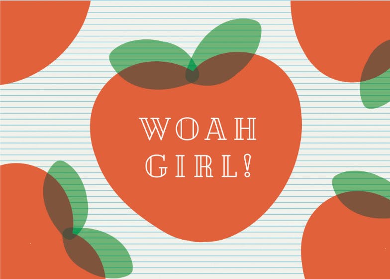 Woah girl -  tarjeta de amistad