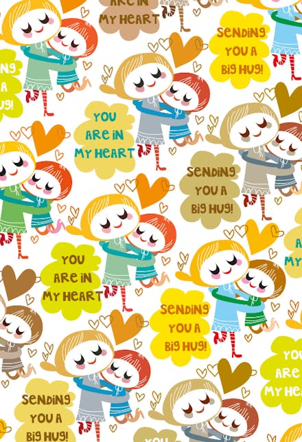 Hugs Pattern - Hugs Card