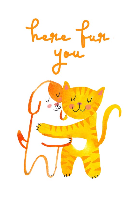 Paws and claws -  free hugs card