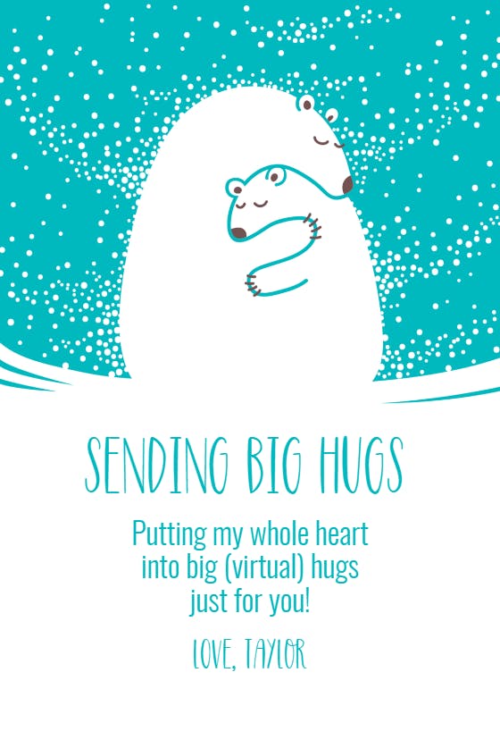 Polar pair - hugs card