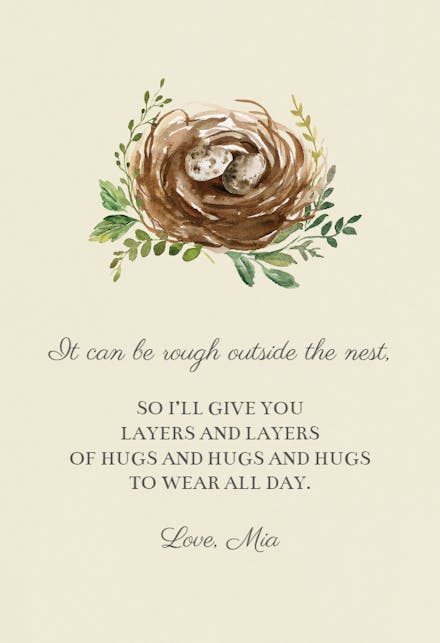 Sheltered - Hugs Card