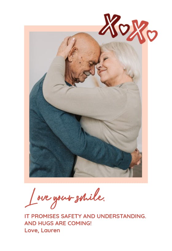 Smile -  free hugs card