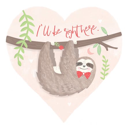 Sorry Sloth - Hugs Card