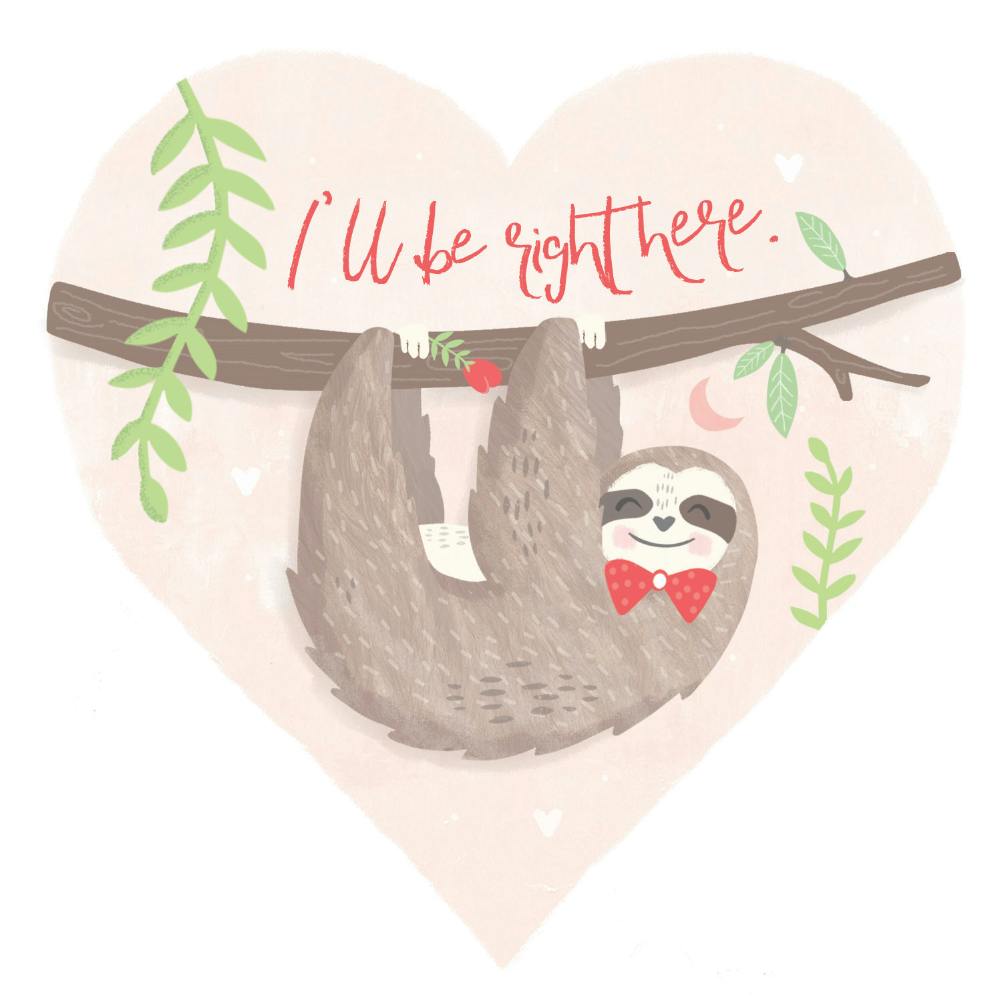 Sorry sloth -  free thinking of you card