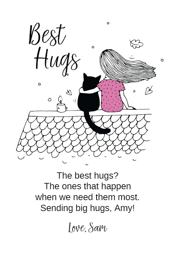 Windswept -  free hugs card