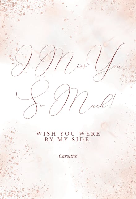 Blush Gold Spots - Thoughts & Feelings Card