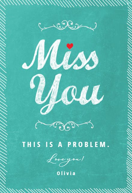 Delicate Details - Miss You Card (Free) | Greetings Island