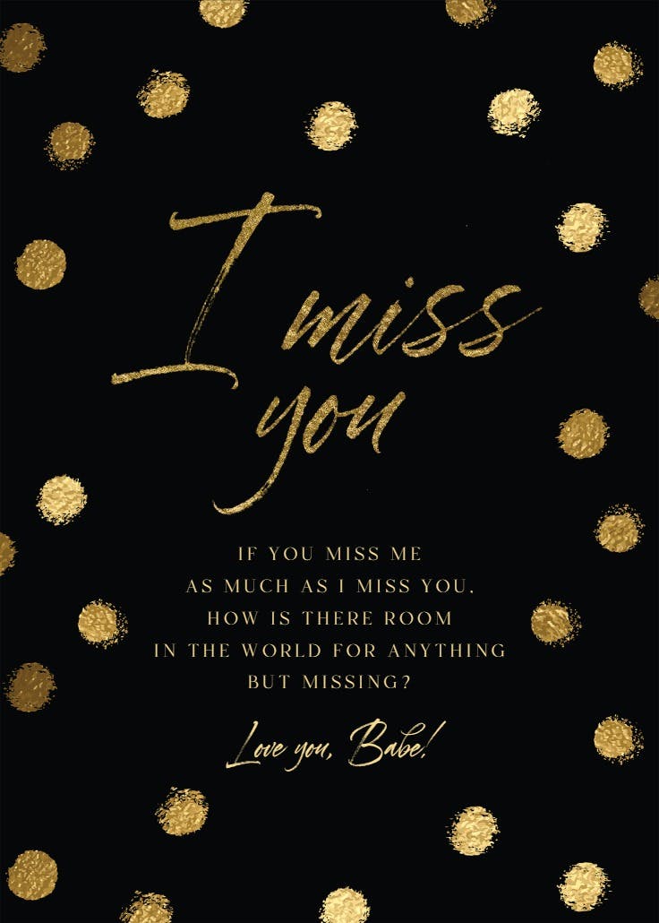 Dot Stamped - Miss You Card | Greetings Island