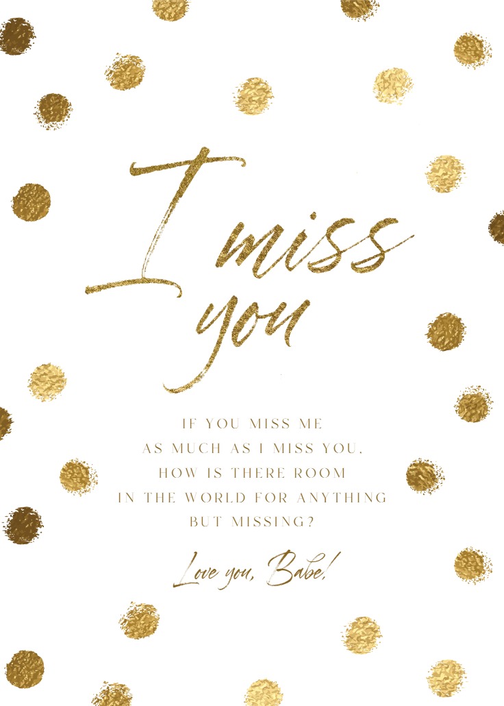 Dot Stamped - Miss You Card | Greetings Island