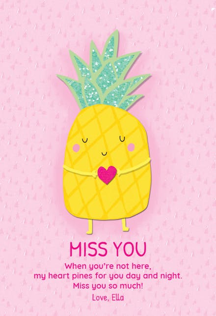 Fancy Fruit - Miss You Card