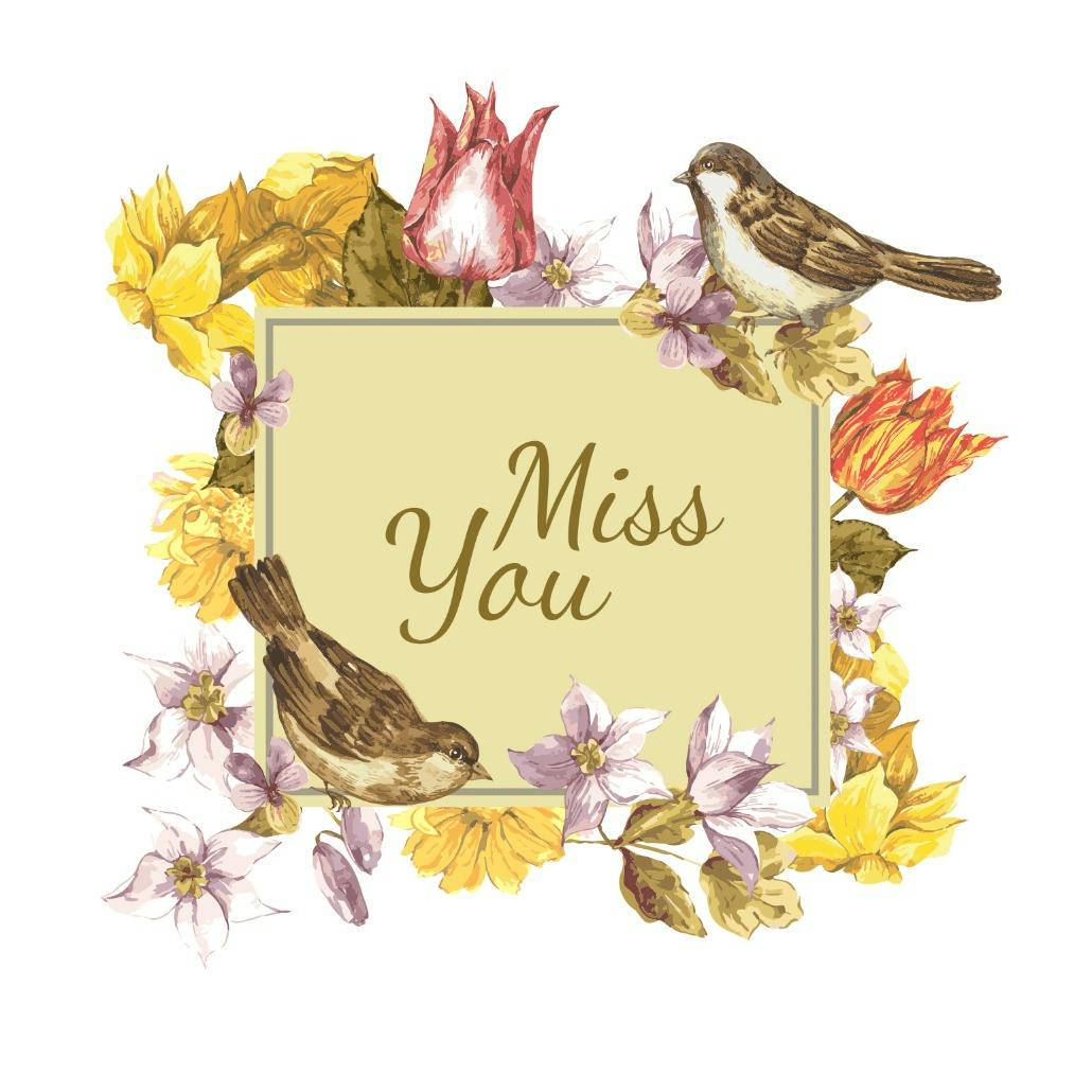 Far from you - miss you card