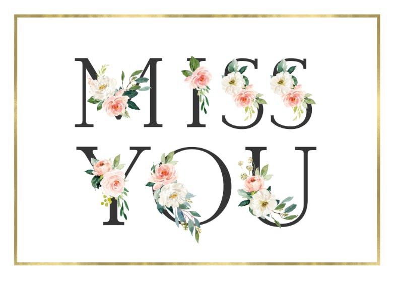 Frame and floral - thinking of you card