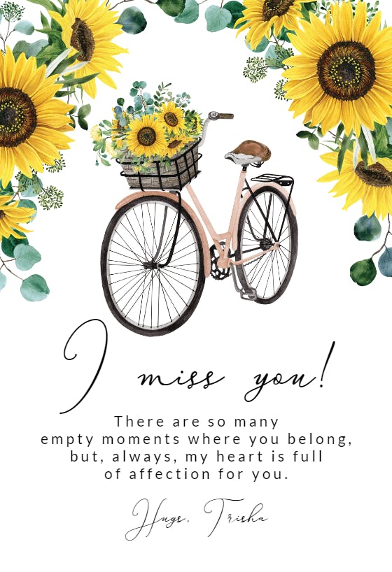 Growth cycle - miss you card