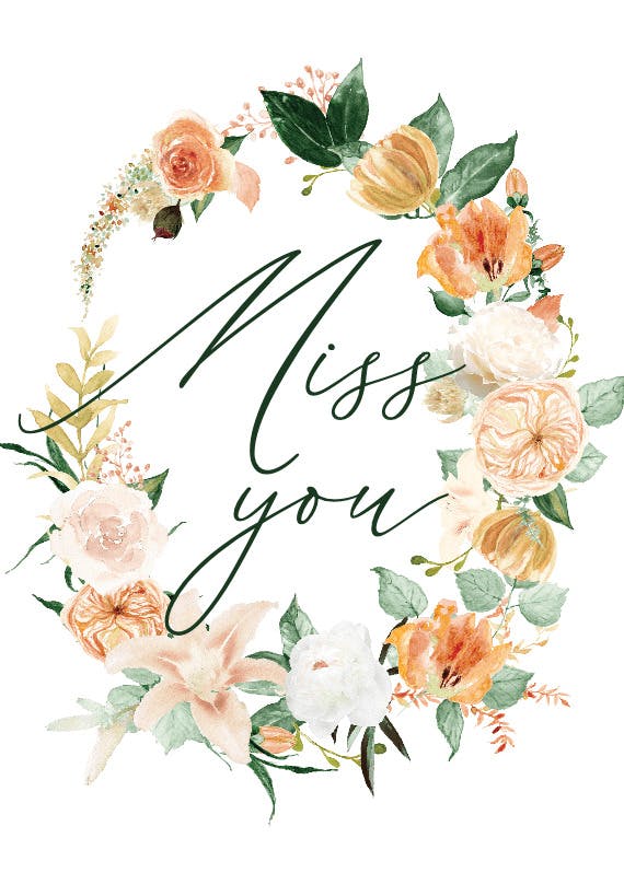 Indian summer - miss you card