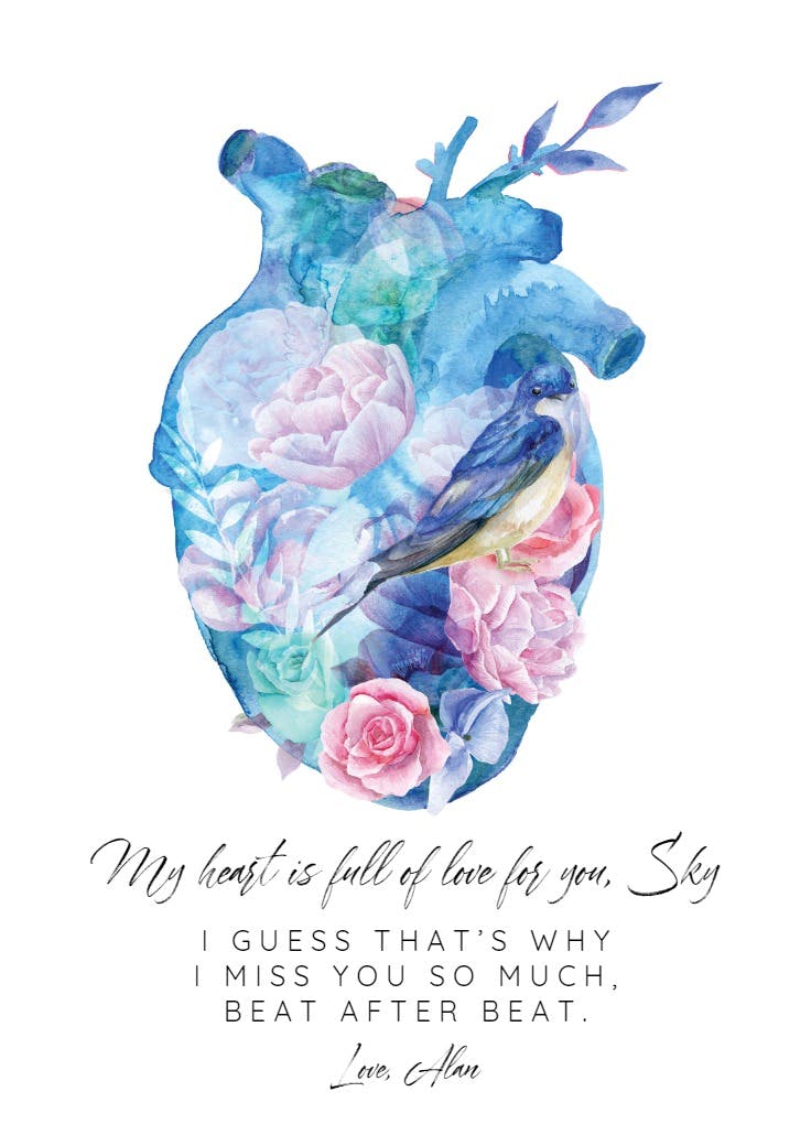 Love garden - tarjeta te extraño