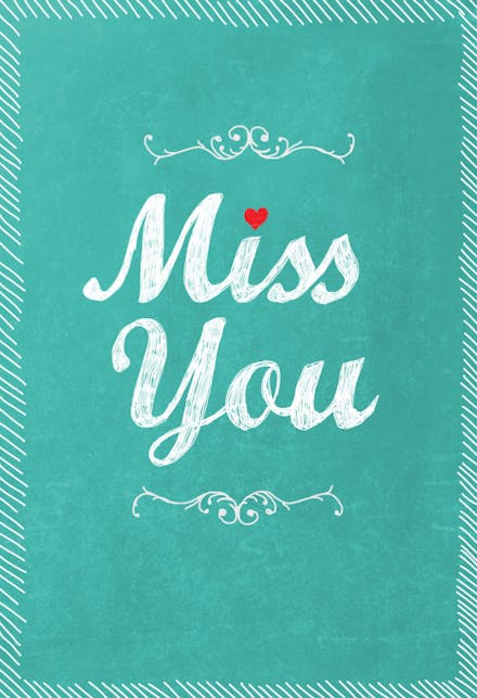 Miss You Cards Free Greetings Island