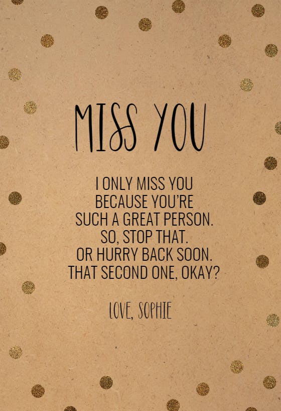 Pops of pink - miss you card