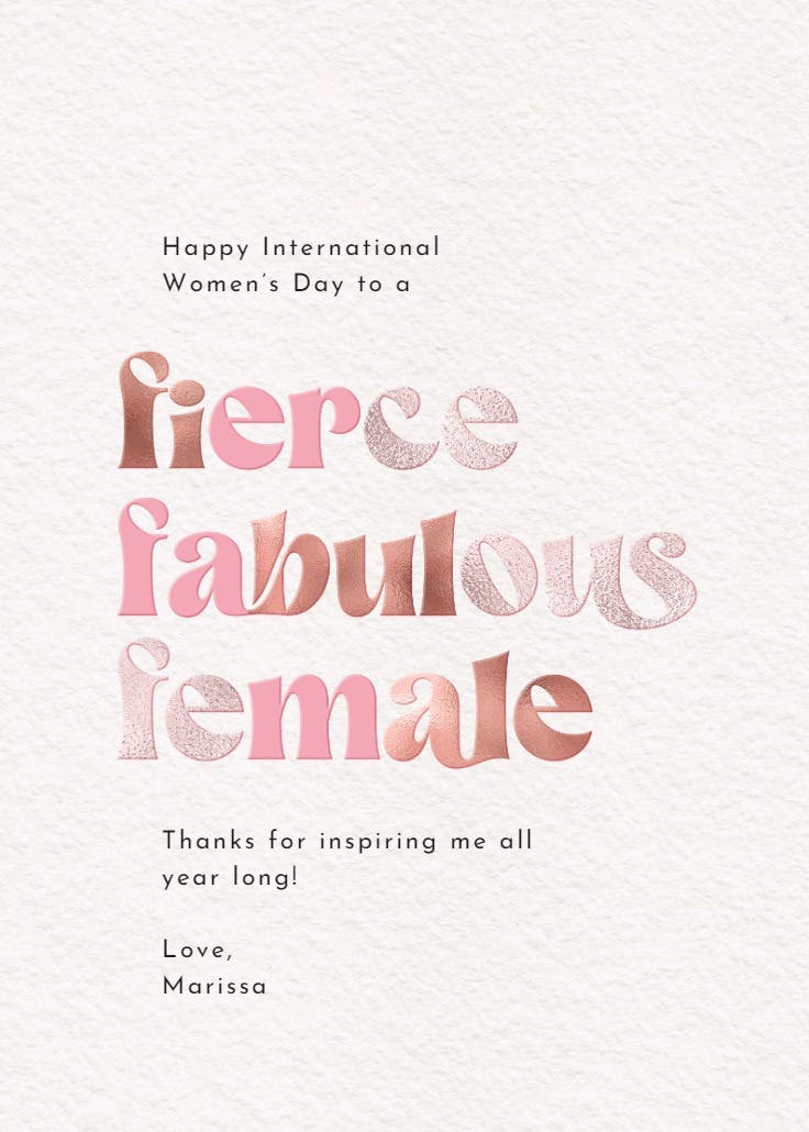 Fierce and fabulous - holidays card