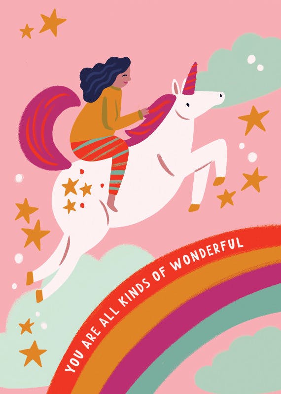 Rainbow quest -  free women's day card