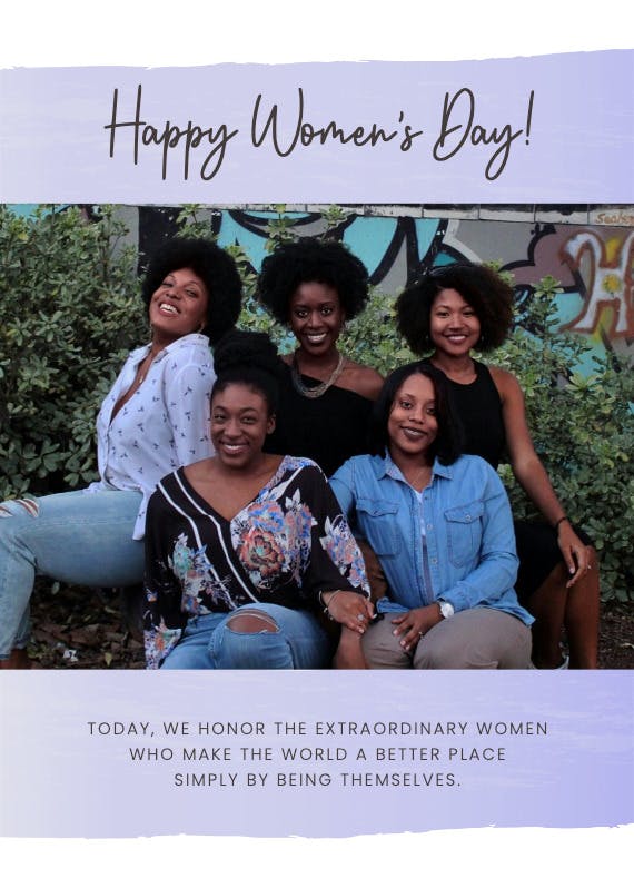 Rising up - tarjeta del día de la mujer