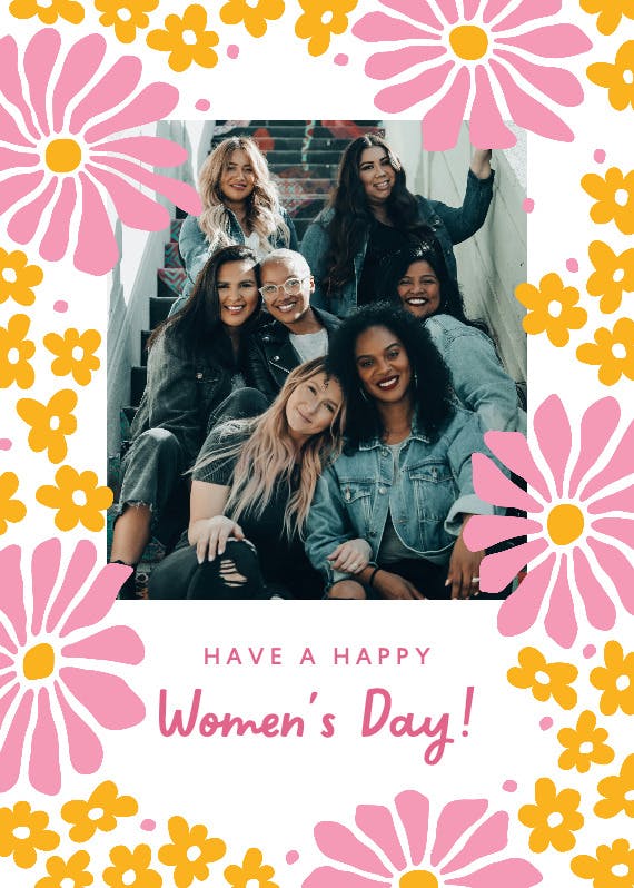 Warm florals -  free women's day card