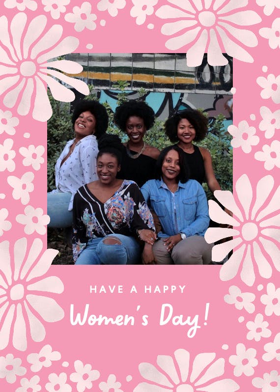 Warm florals - women's day card