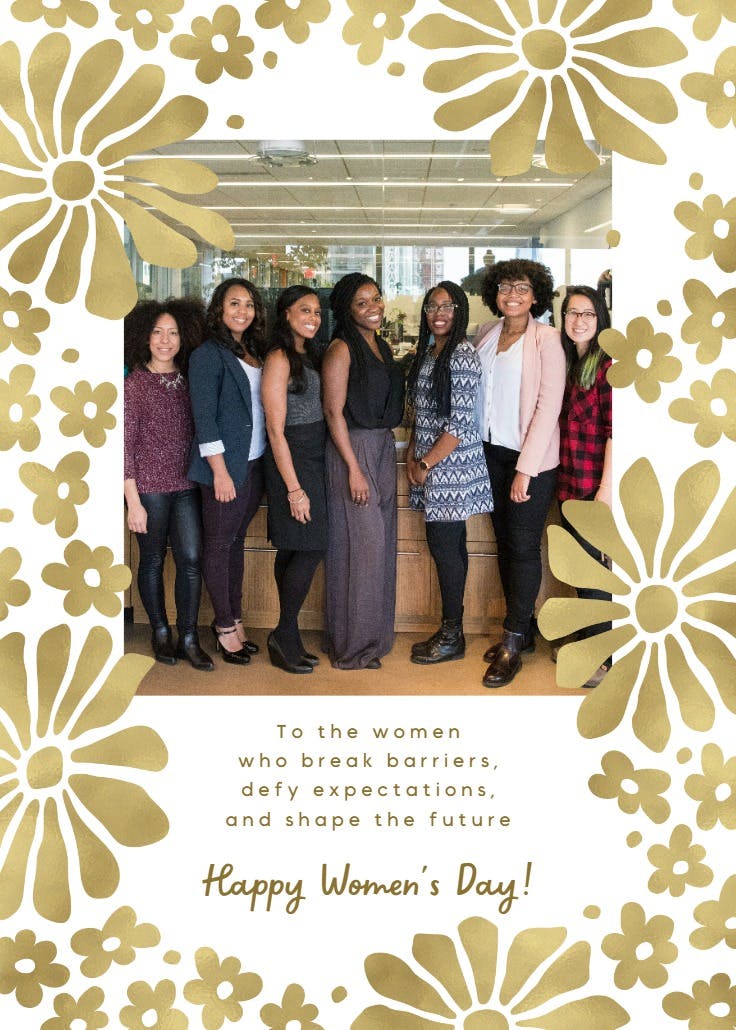 Warm flowers - holidays card