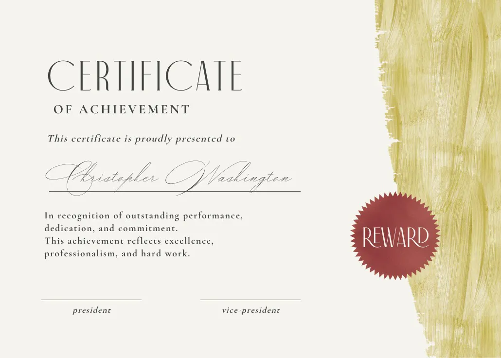 Gold brush - certificado