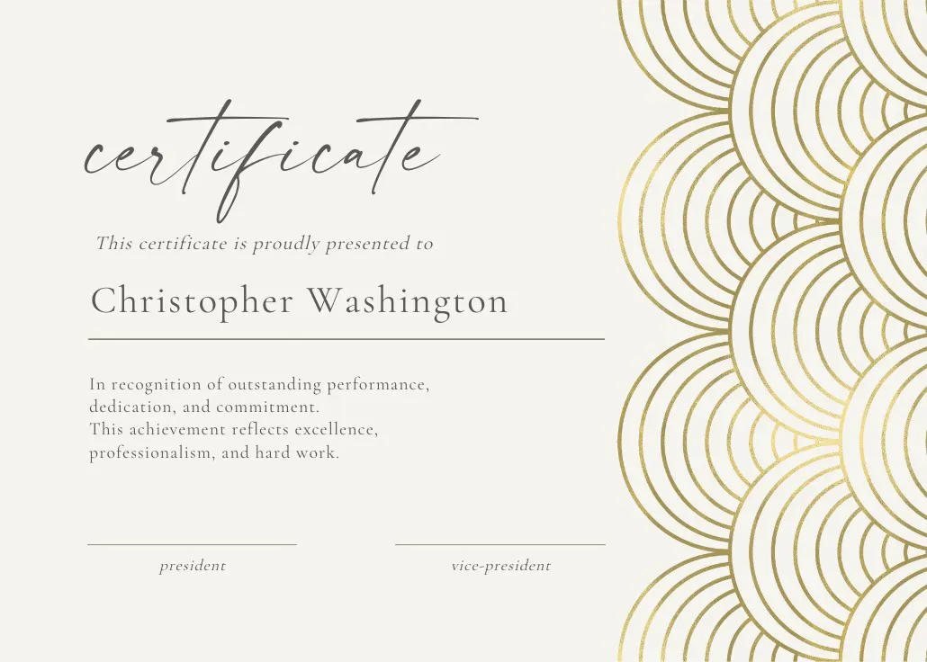 Golden shade - certificado