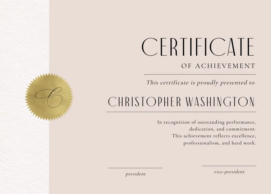 Pastel pink - certificado